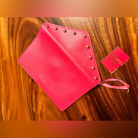Juicy Couture Pink with Gold Embellishments Clutch Handbag NWT - Picture 7 of 10